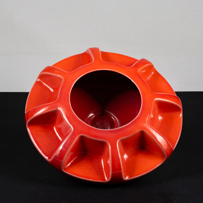 centrotavola ceramica arancione profumatore vintage