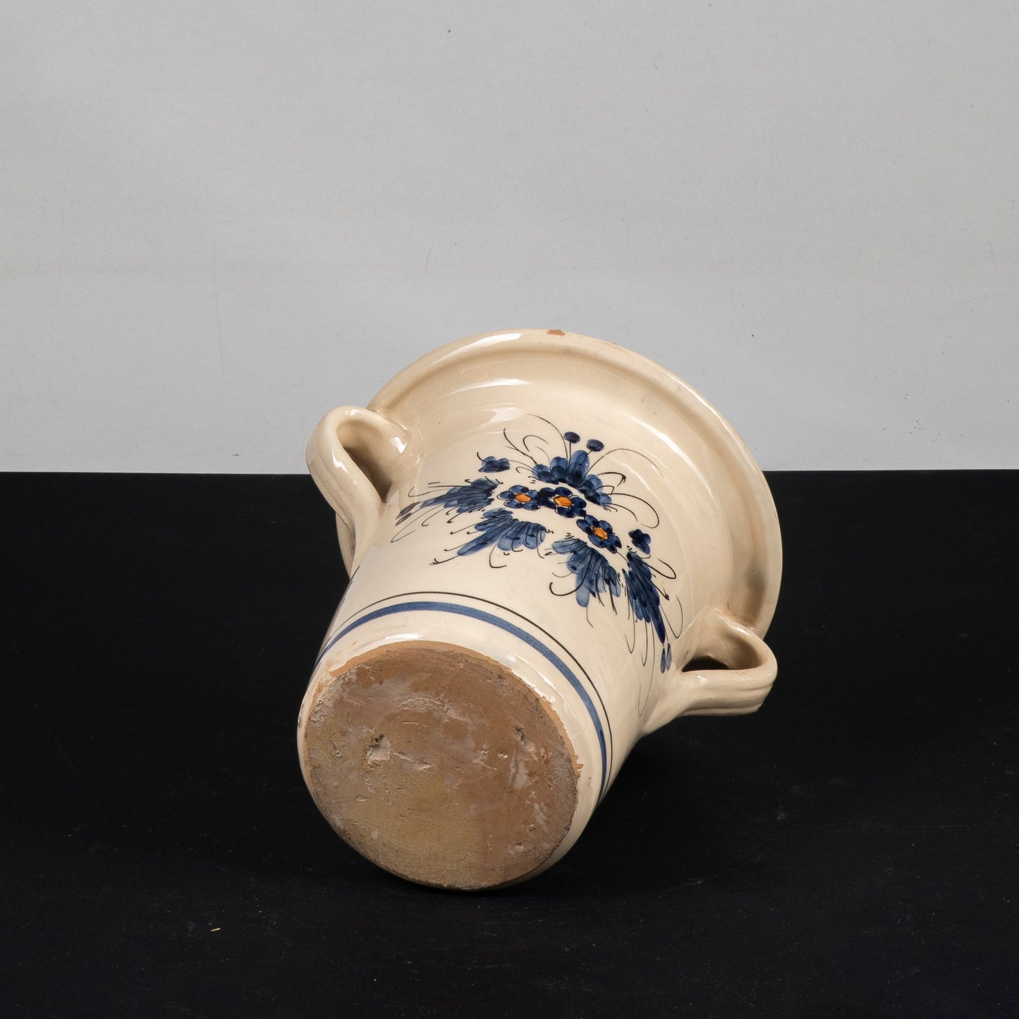vaso ceramica decori a fiori