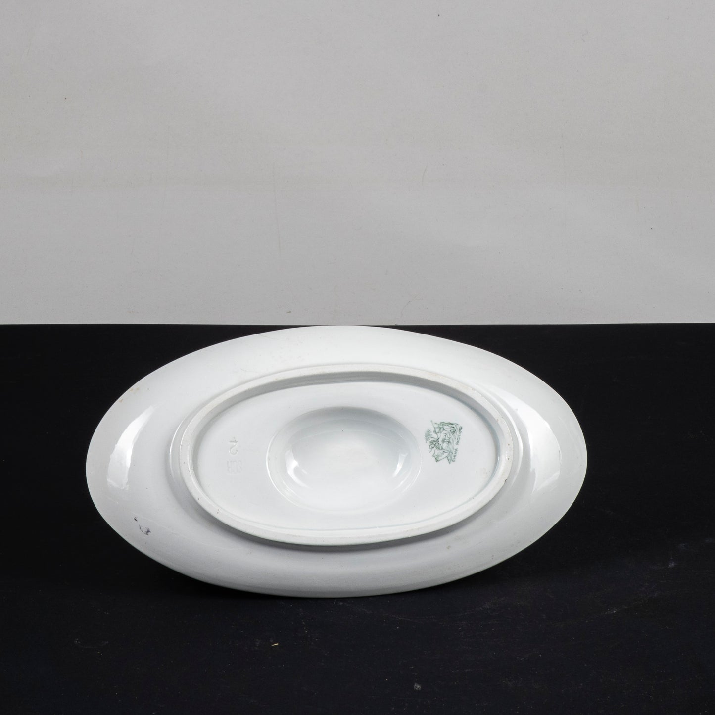 salsiera ceramica china richard scr 2 filo dorato riparata sulla punta