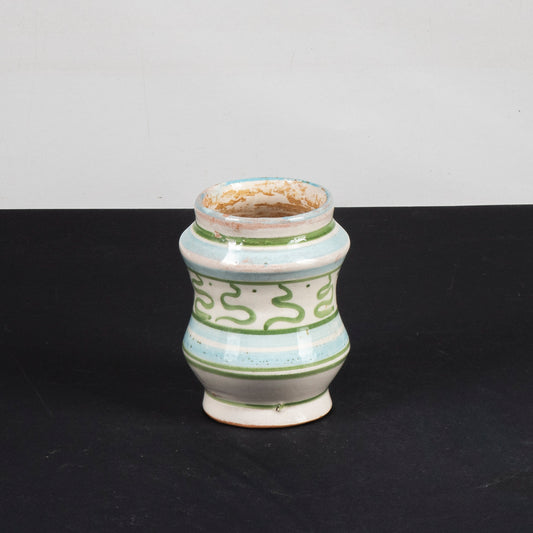vasetto ceramica smaltata testa appignano