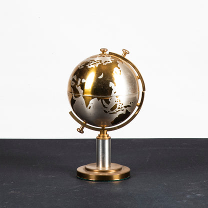 portasigarette anni 70 mappamondo in metallo globo studio scrivania