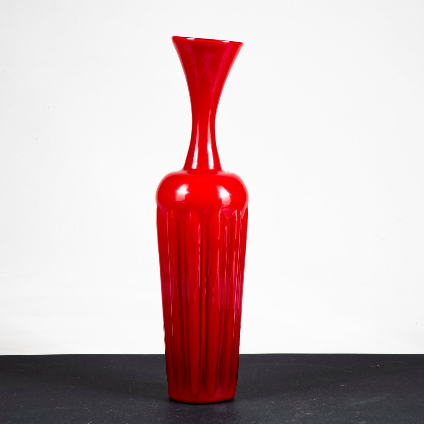 vaso in vetro rosso home decor lavorato a mano