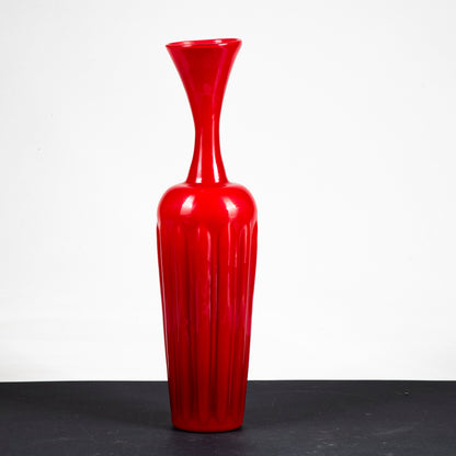 vaso in vetro rosso home decor lavorato a mano