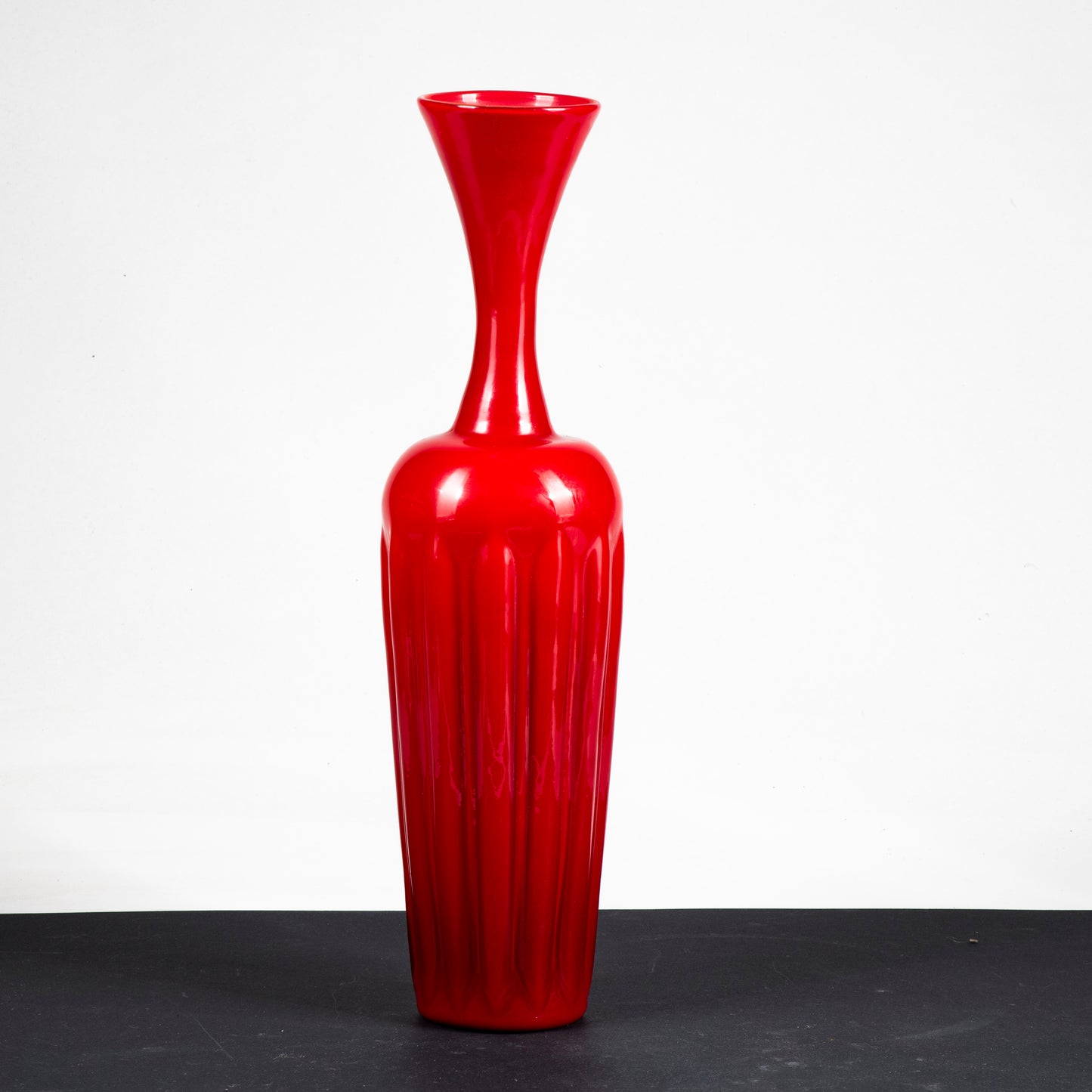 vaso in vetro rosso home decor lavorato a mano