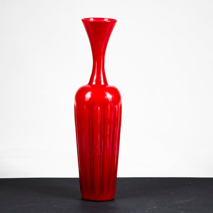 vaso in vetro rosso home decor lavorato a mano