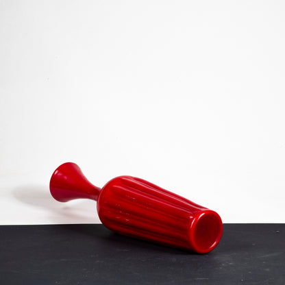 vaso in vetro rosso home decor lavorato a mano