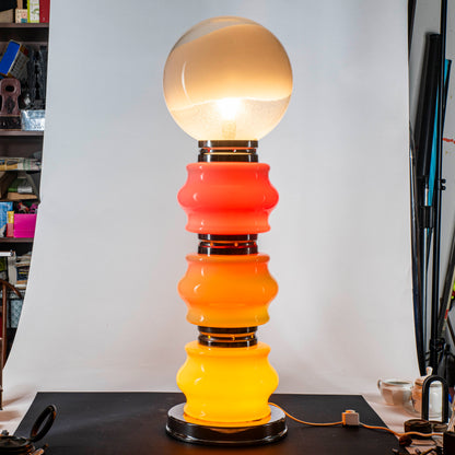 lampa da terra Mazzega design Carlo Nason multicolore completamente originale dell epoca