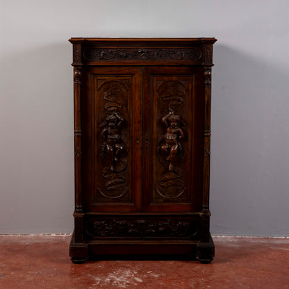 mobile credenza secretaire intagliato con cassetti