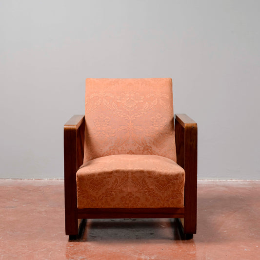 Poltrona Art Deco bicolore stile  Streamline originale 1935