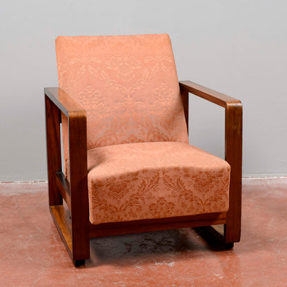 Poltrona Art Deco bicolore stile  Streamline originale 1935