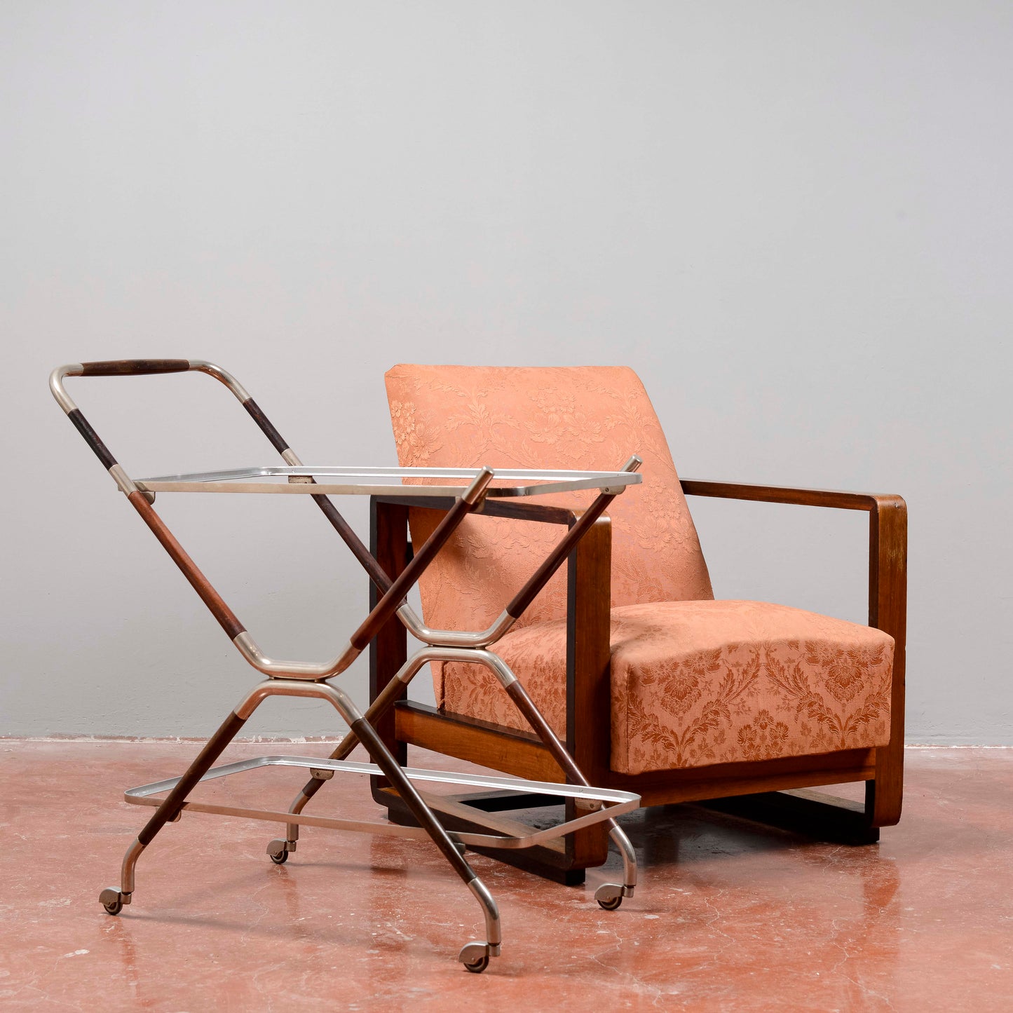 Poltrona Art Deco bicolore stile  Streamline originale 1935