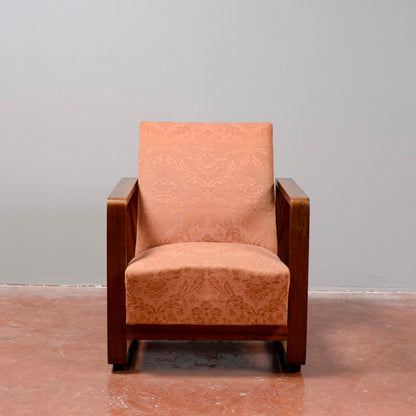 Poltrona Art Deco bicolore stile  Streamline originale 1935