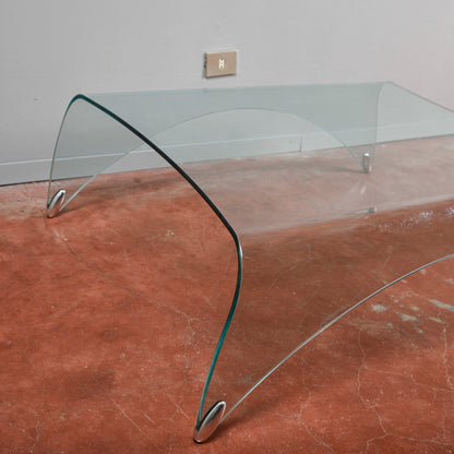 Tavolo da salotto  disegnato da  Ghini  per Fiam Italia XX sec.