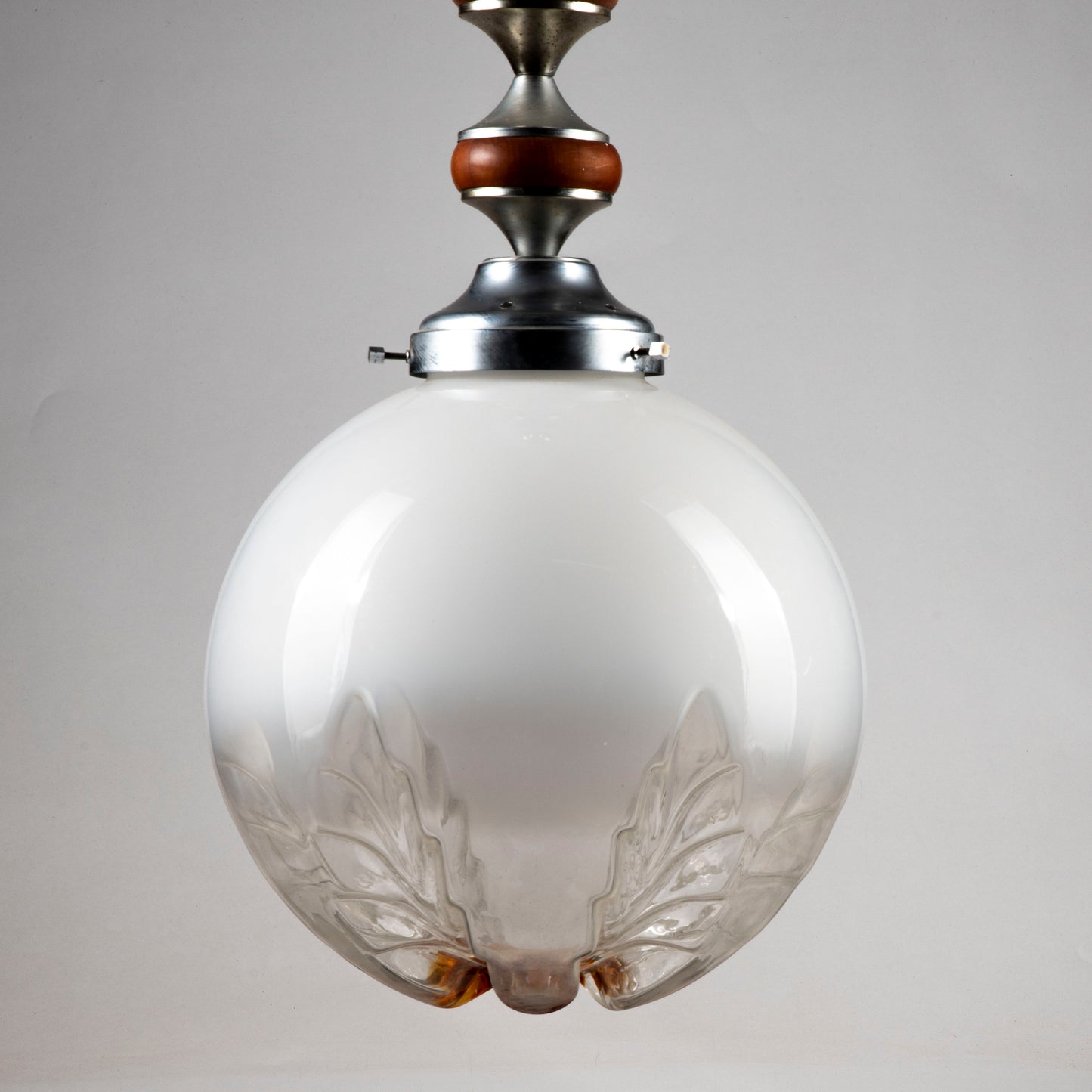 Lampadario vintage anni 70 grande sfera stile Mazzega