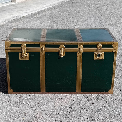 Baule vintage senza carta sul coperchio anni 1960