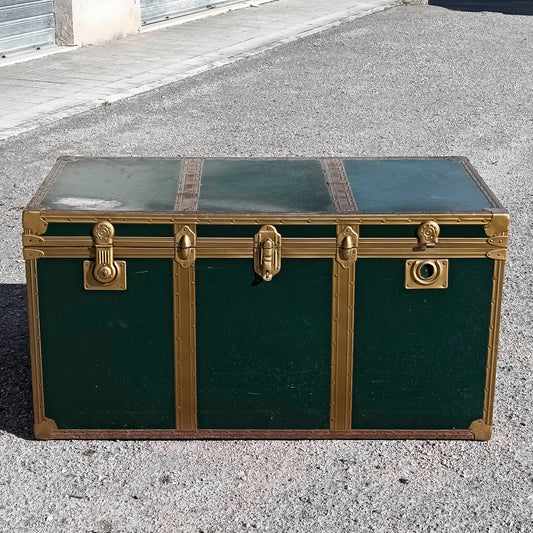 Baule vintage senza carta sul coperchio anni 1960