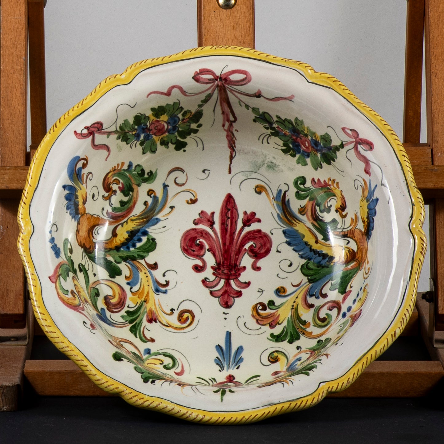 ciotola ceramica italy faenza siena grottesche