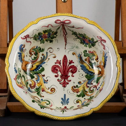 ciotola ceramica italy faenza siena grottesche