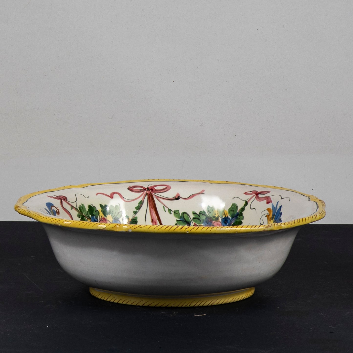 ciotola ceramica italy faenza siena grottesche