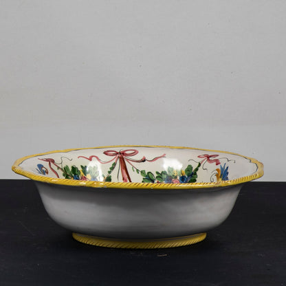ciotola ceramica italy faenza siena grottesche