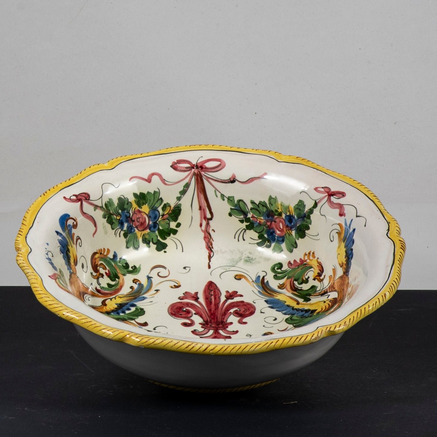 ciotola ceramica italy faenza siena grottesche