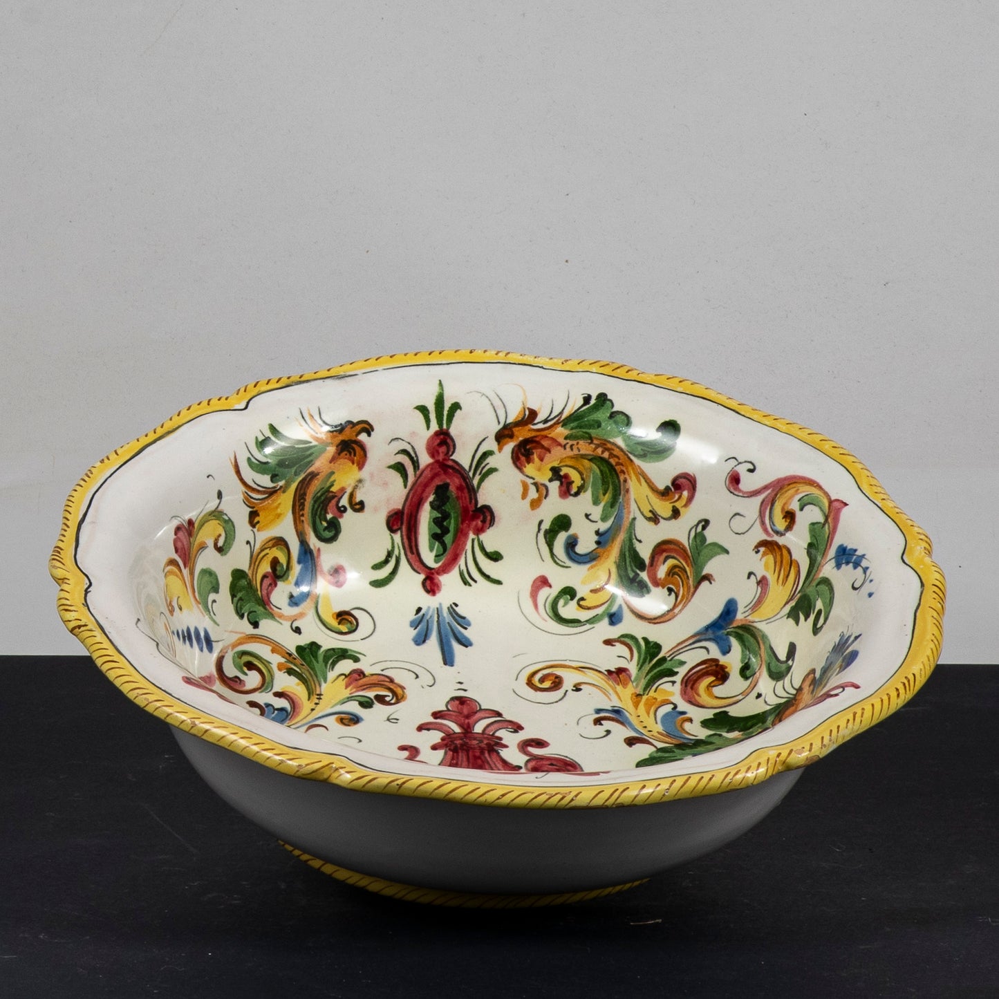ciotola ceramica italy faenza siena grottesche
