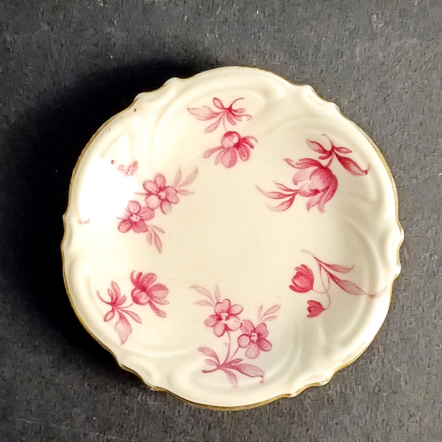 Piattino decorato con fiori in porcellana  Schwarzenhammer Bavaria  1950