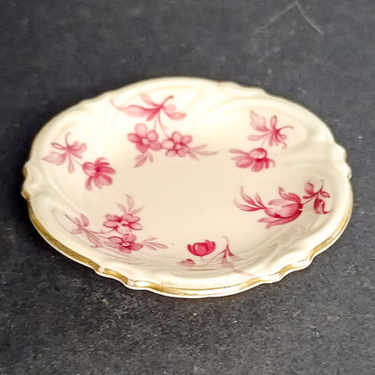 Piattino decorato con fiori in porcellana  Schwarzenhammer Bavaria  1950