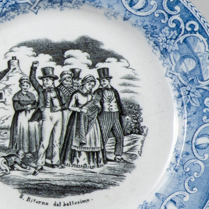 Piatto commemorativo  Soc. Cer.  Richard  serie Matrimonio epoca 900