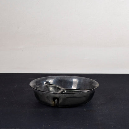 Piatto in vetro Murano fumé originale Italia 1920 con divisori