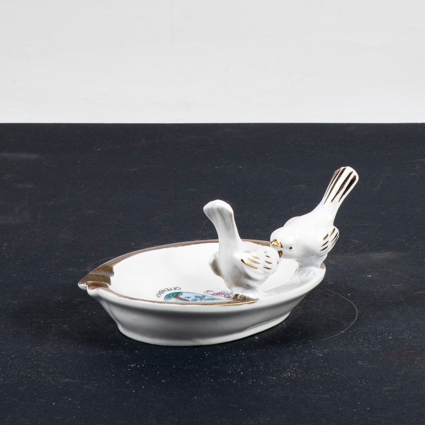 Posacenere in ceramica con stemma Offenbach Bavaria Gerold e Co. Tettau  1950