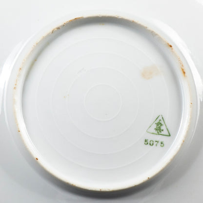 Set 15 piatti piani decorati floreali ceramica 1950