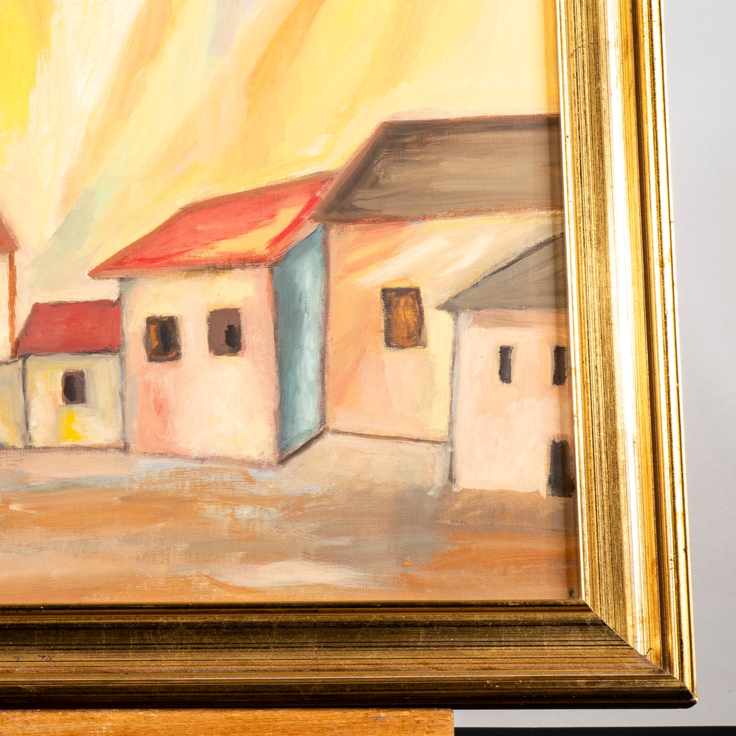 quadro dipinto su tela e cartone firmato v. monti