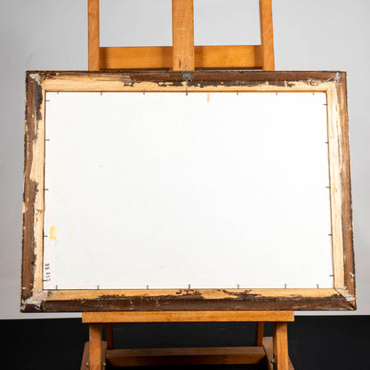 quadro dipinto su tela e cartone firmato v. monti
