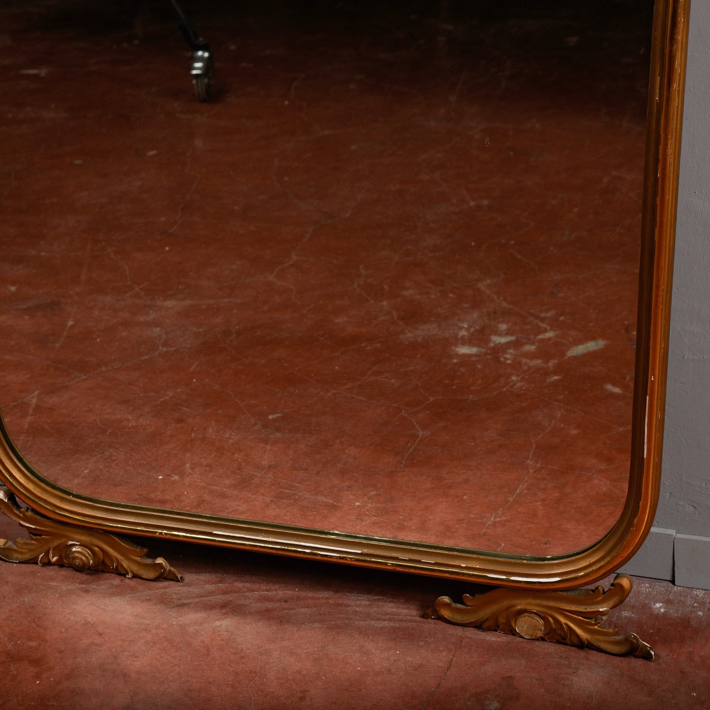 Specchio specchiera verticale caminiera  toletta credenza decori a foglia e orone