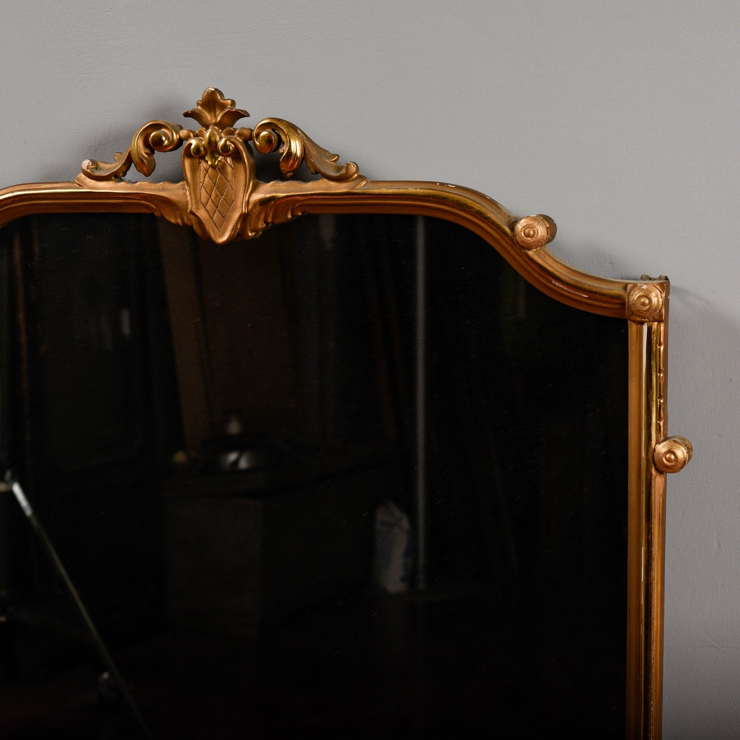 Specchio specchiera verticale caminiera  toletta credenza decori a foglia e orone