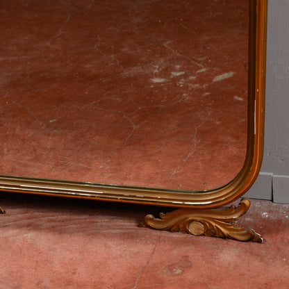 Specchio specchiera verticale caminiera  toletta credenza decori a foglia e orone