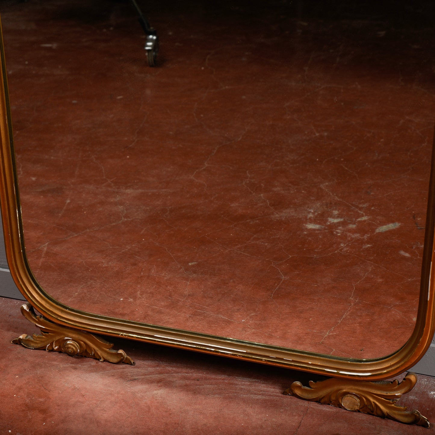 Specchio specchiera verticale caminiera  toletta credenza decori a foglia e orone