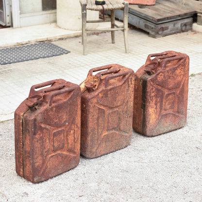 Set 3 taniche latte in metallo per carburante  tedesche 1940