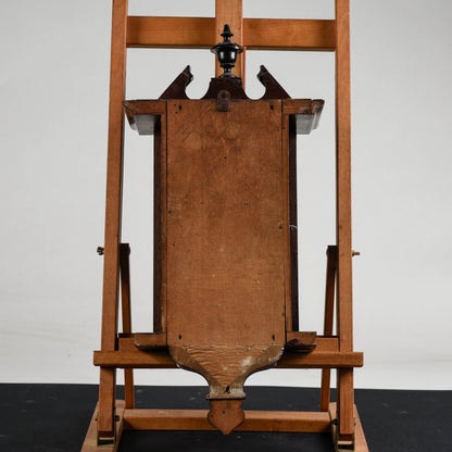 Orologio a pendolo da parete in legno con pendolo e chiave di carica