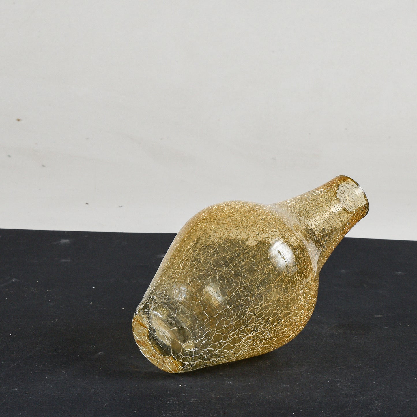 Vaso in vetro di  Murano dorato Italia 1990
