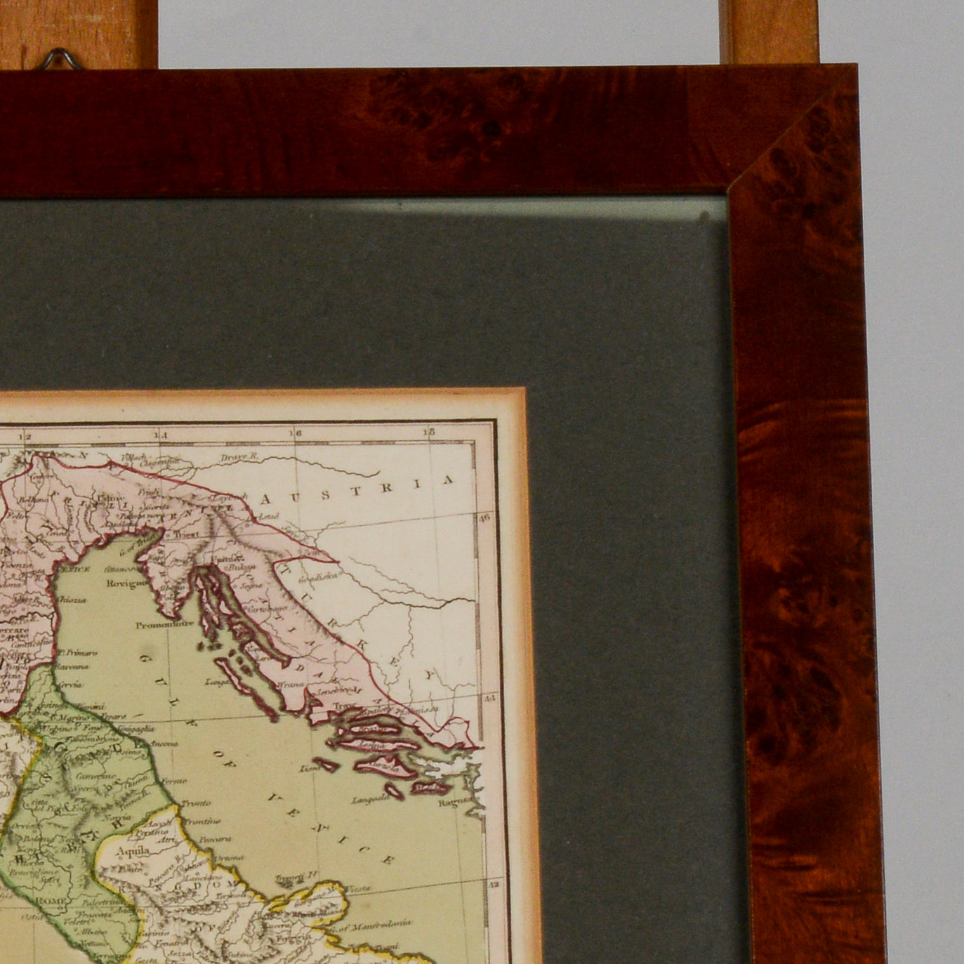 quadro con cornice stampa italia cartina