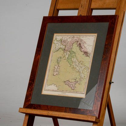 quadro con cornice stampa italia cartina