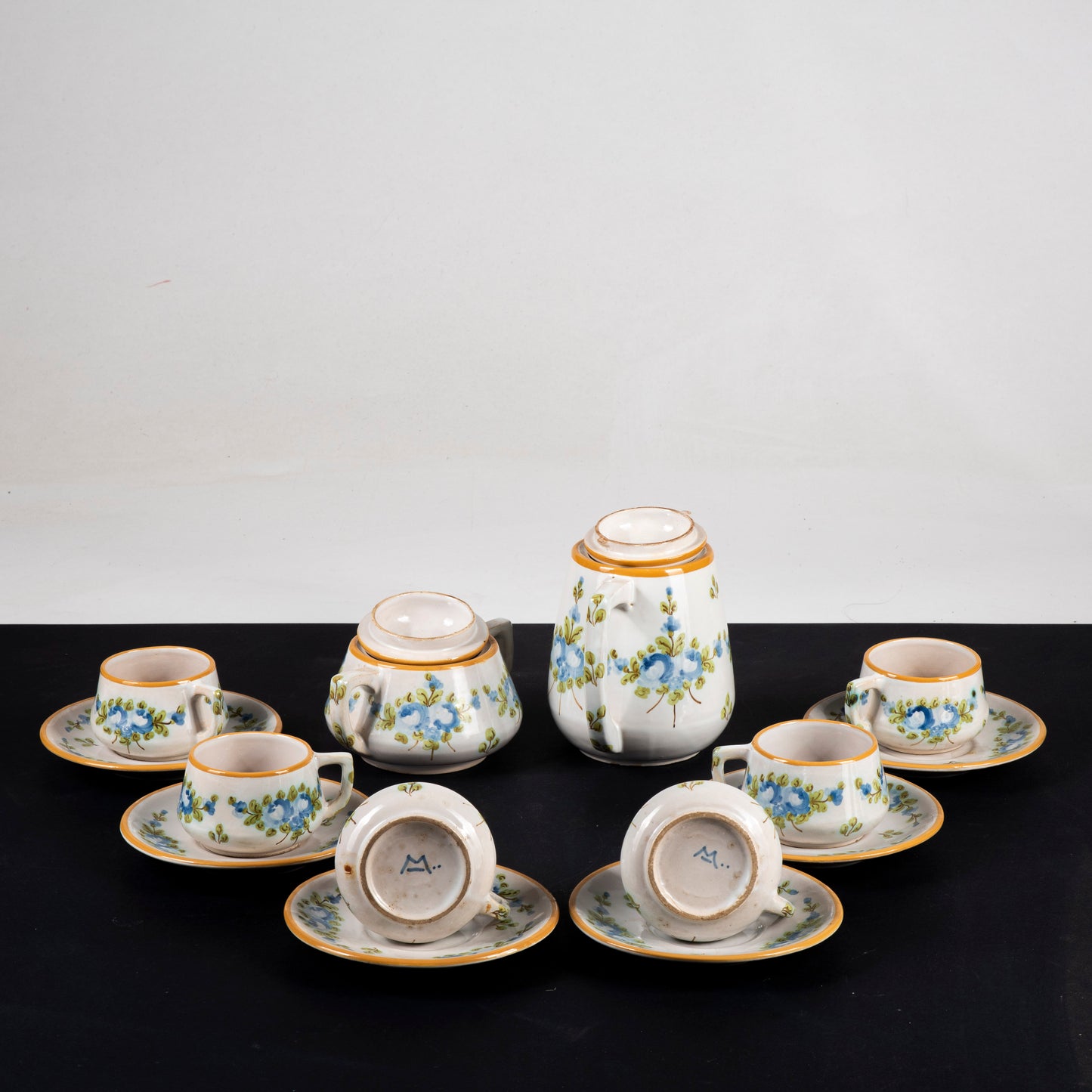 Servizio da caffè marcato Matricardi  in ceramica 1950