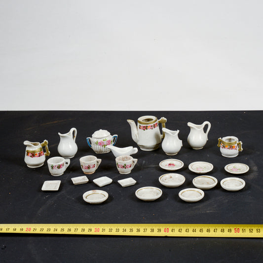 Set  da gioco servizio in ceramica epoca metà XX secolo