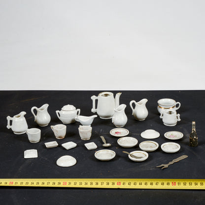 Set  da gioco servizio in ceramica epoca metà XX secolo