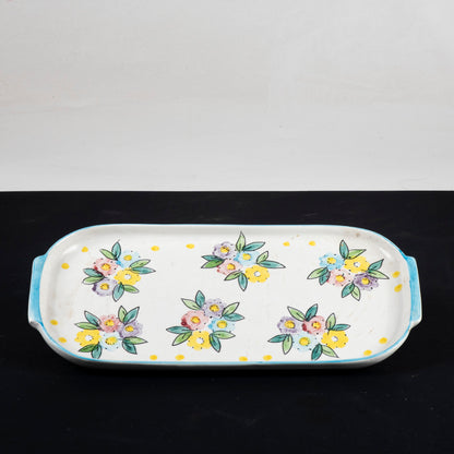 Set tazzine vassoio e lattiera firmate SIC decorate a mano Italia 1950
