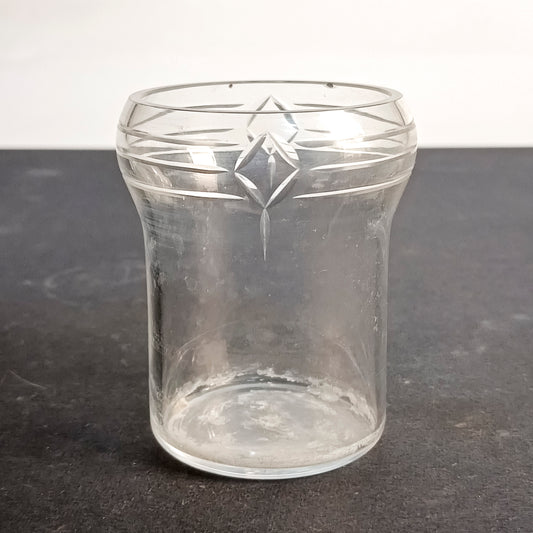 Vaso in vetro con decori geometrici primo 900