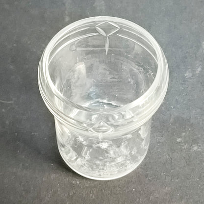 Vaso in vetro con decori geometrici primo 900
