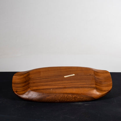 Vassoio in legno con manici smussati 1990